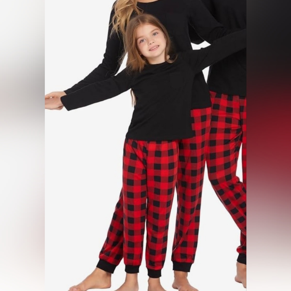 Unisex Kids Plaid Pajama Set